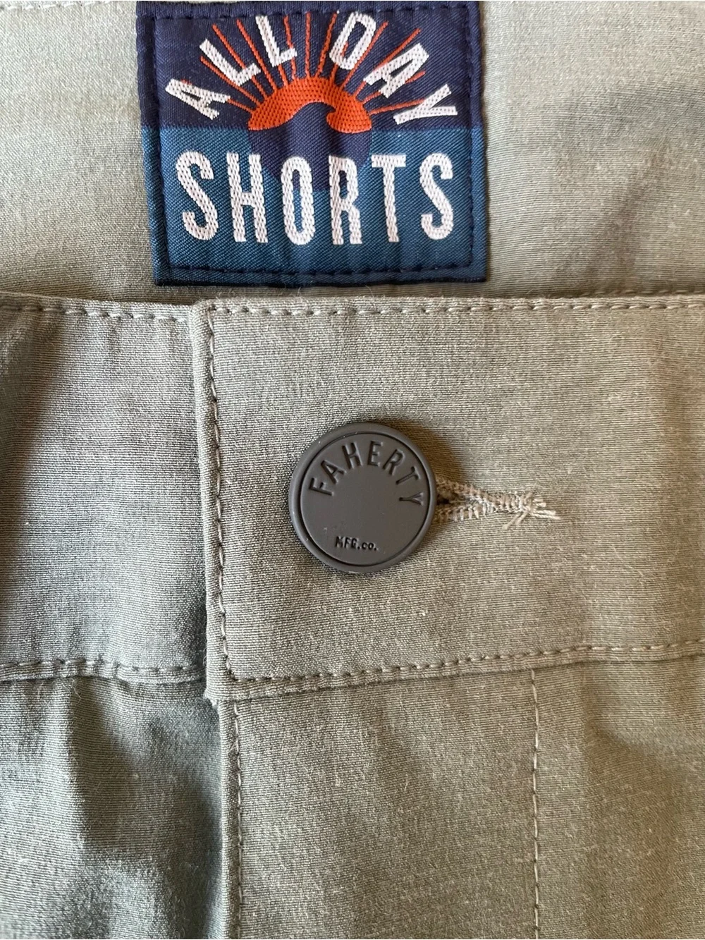Faherty Reserve Chino Men's Light Khaki Flat‎ Front Shorts 9” Inseam